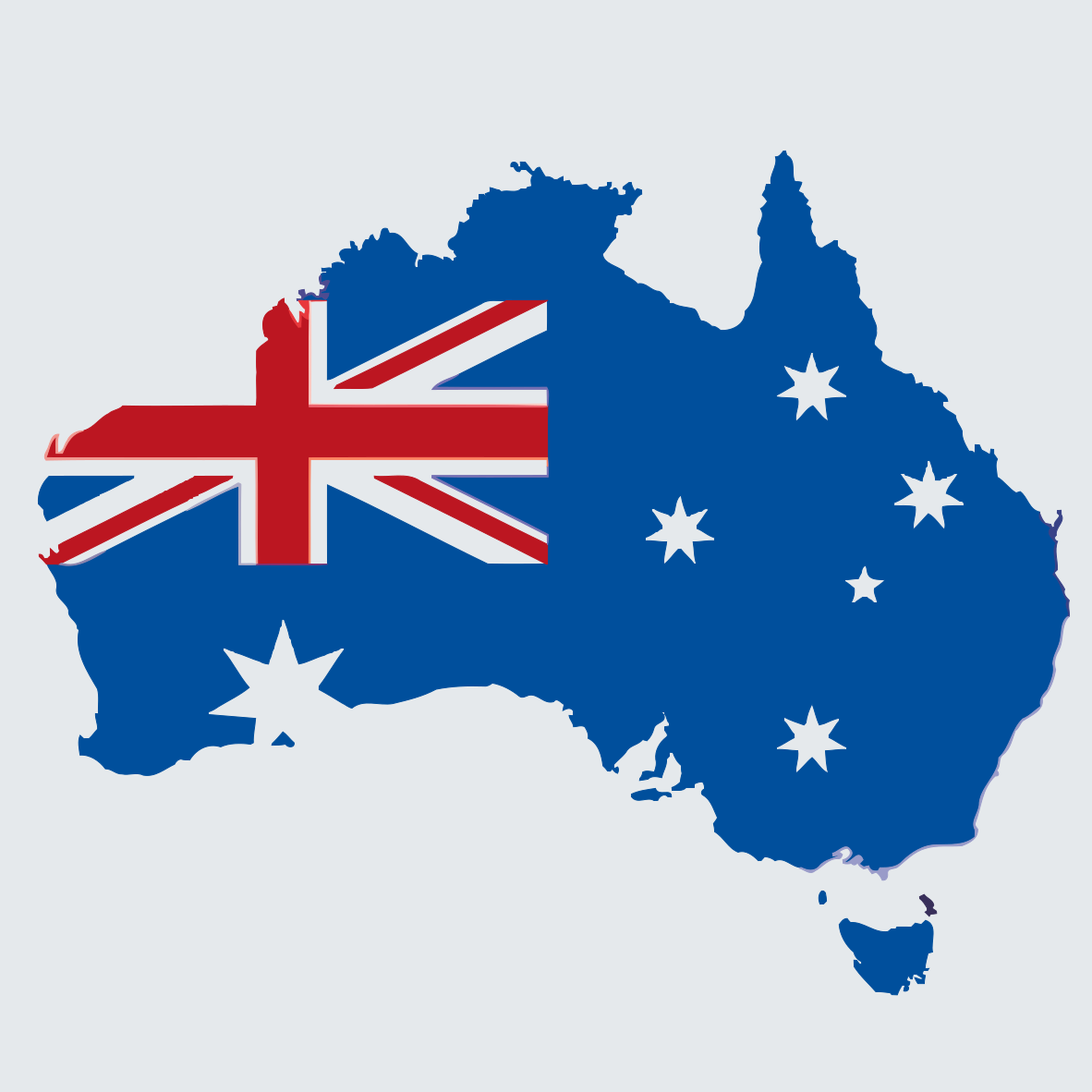 Paint by Numbers - Kort over Australien