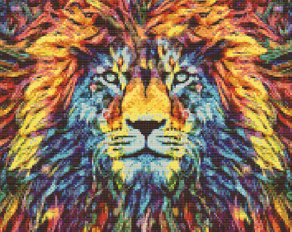 Diamond Painting - Farverig Løve