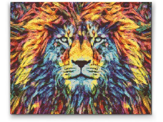 Diamond Painting - Farverig Løve