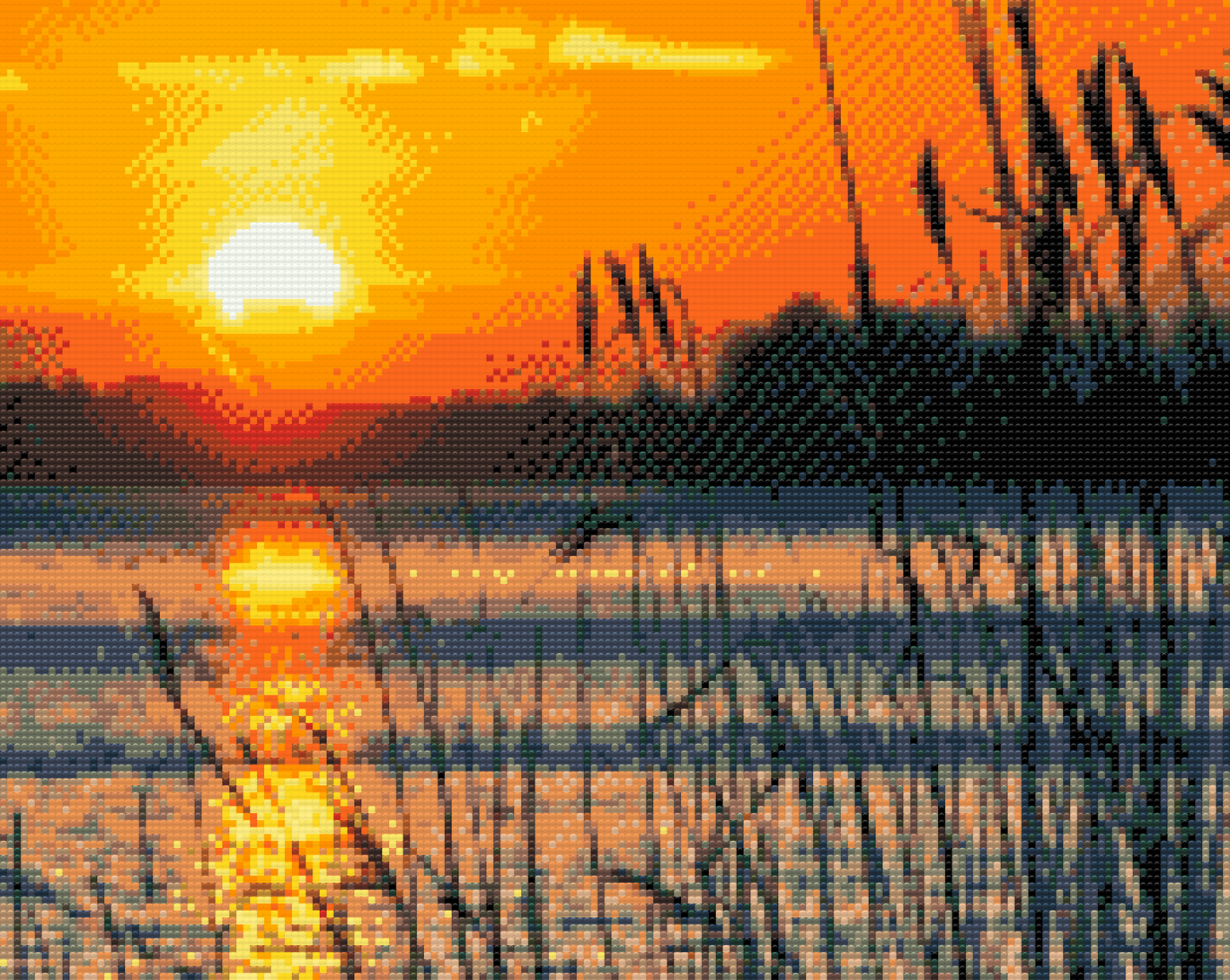 Diamond Painting - Solnedgang
