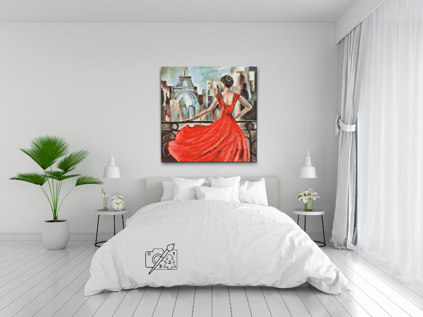 Diamond Painting - Damen i rødt