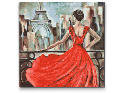 Diamond Painting - Damen i rødt