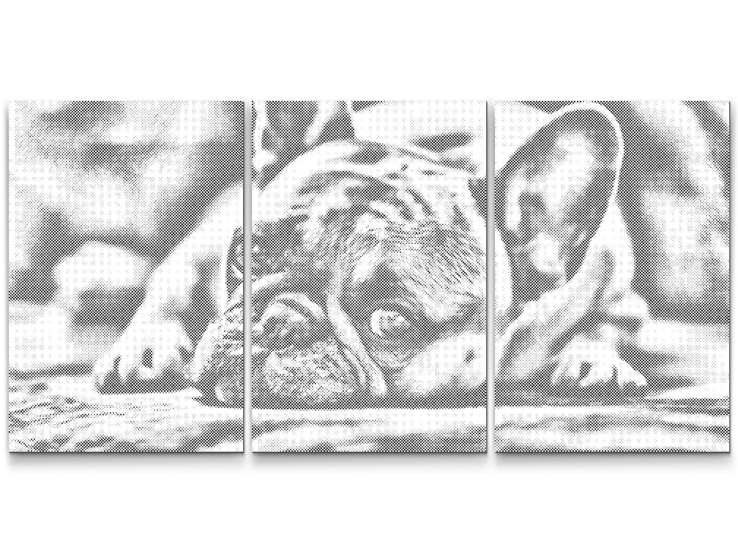 Mal-med-prikker -  Bedårende Bulldog (sæt af 3)