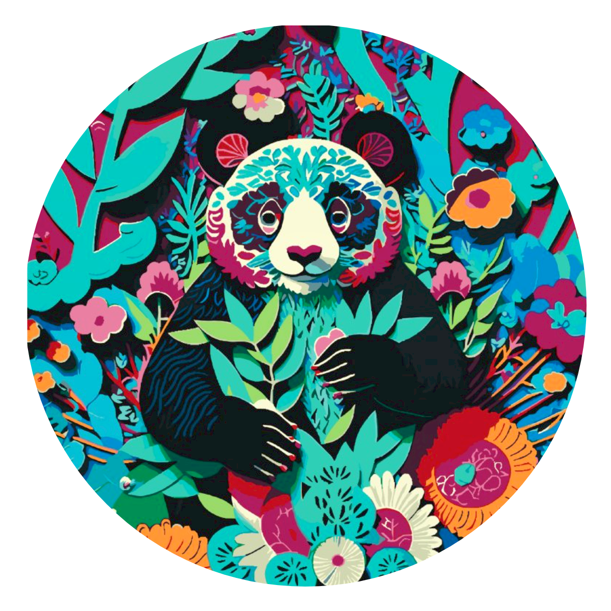 Paint by Numbers - Glad panda