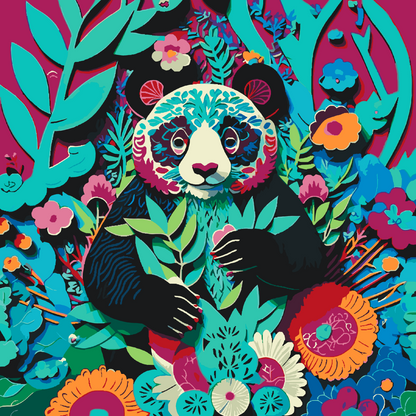 Paint by Numbers - Glad panda
