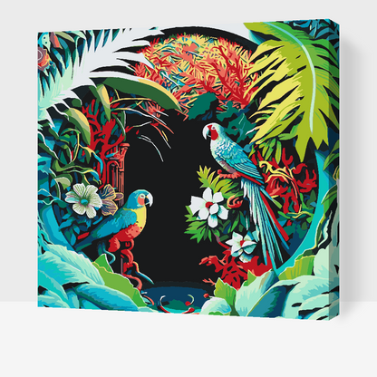 Paint by Numbers - Papegøjer i Paradis