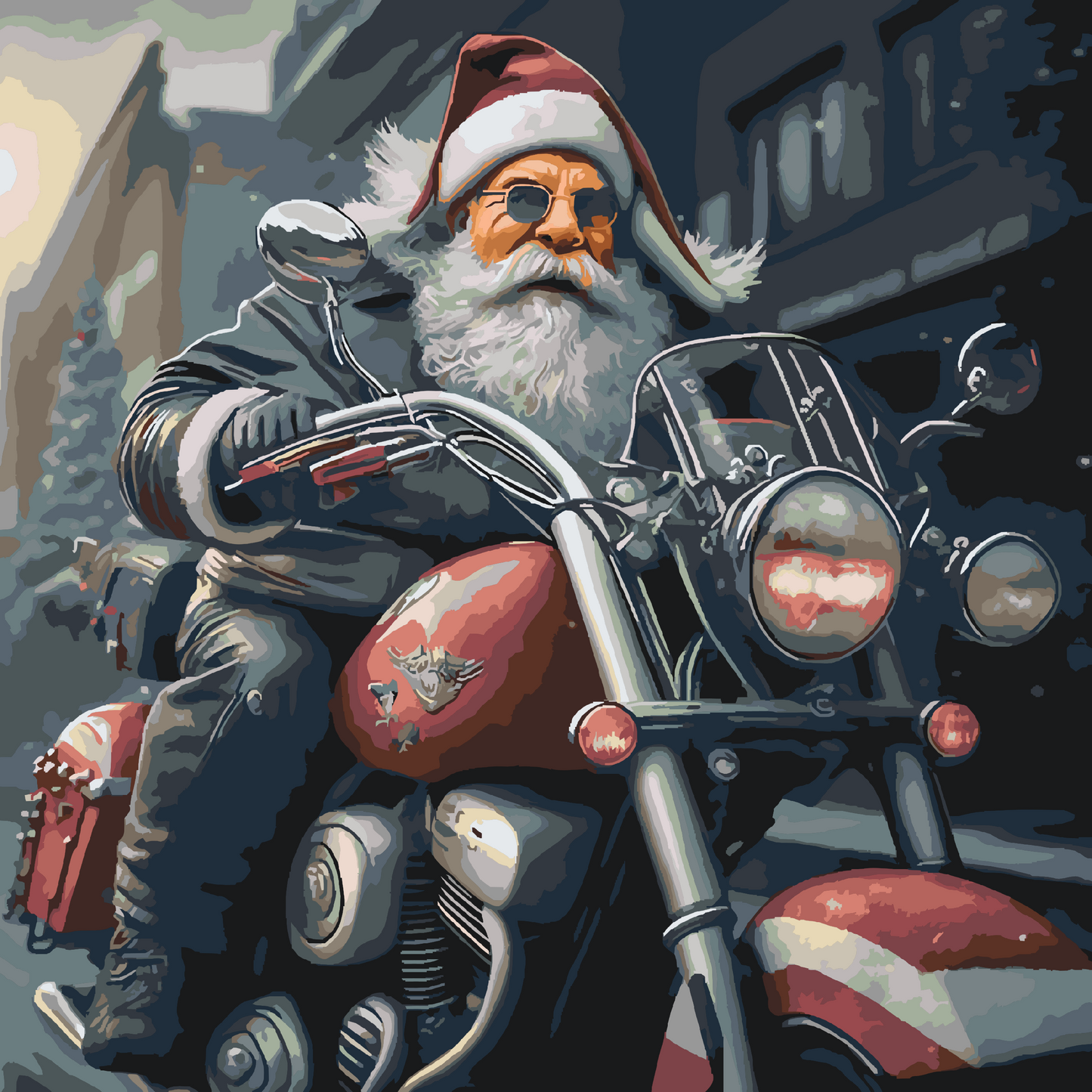 Paint by Numbers - Moderne julemanden