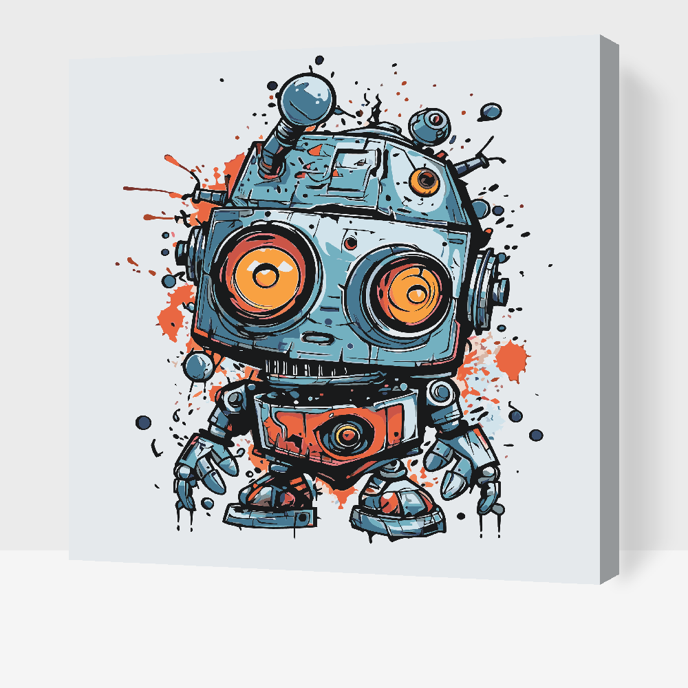 Paint by Numbers - Sød robot