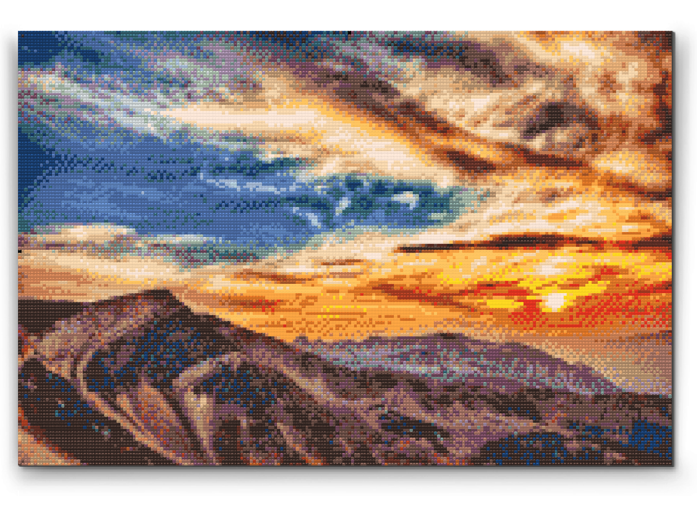 Diamond Painting - Solnedgang over bjergene
