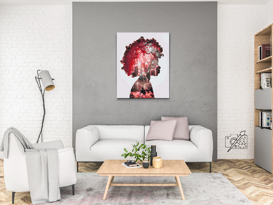 Paint by Numbers - Pige, Skov, Mand, Bregner