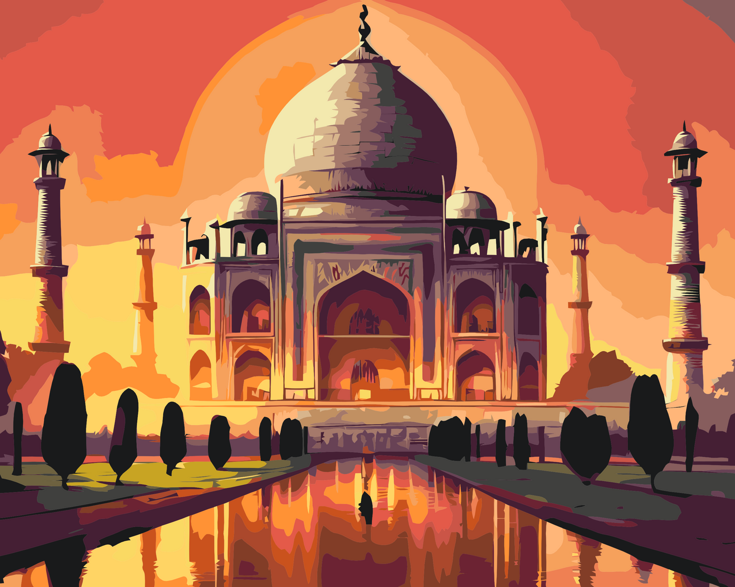 Paint by Numbers - Eventyr Taj Mahal