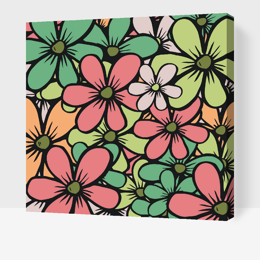 Paint by Numbers - Pastellblomster