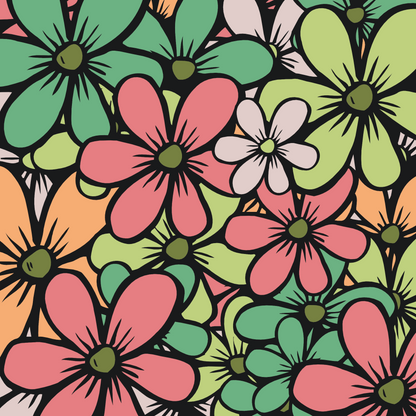 Paint by Numbers - Pastellblomster