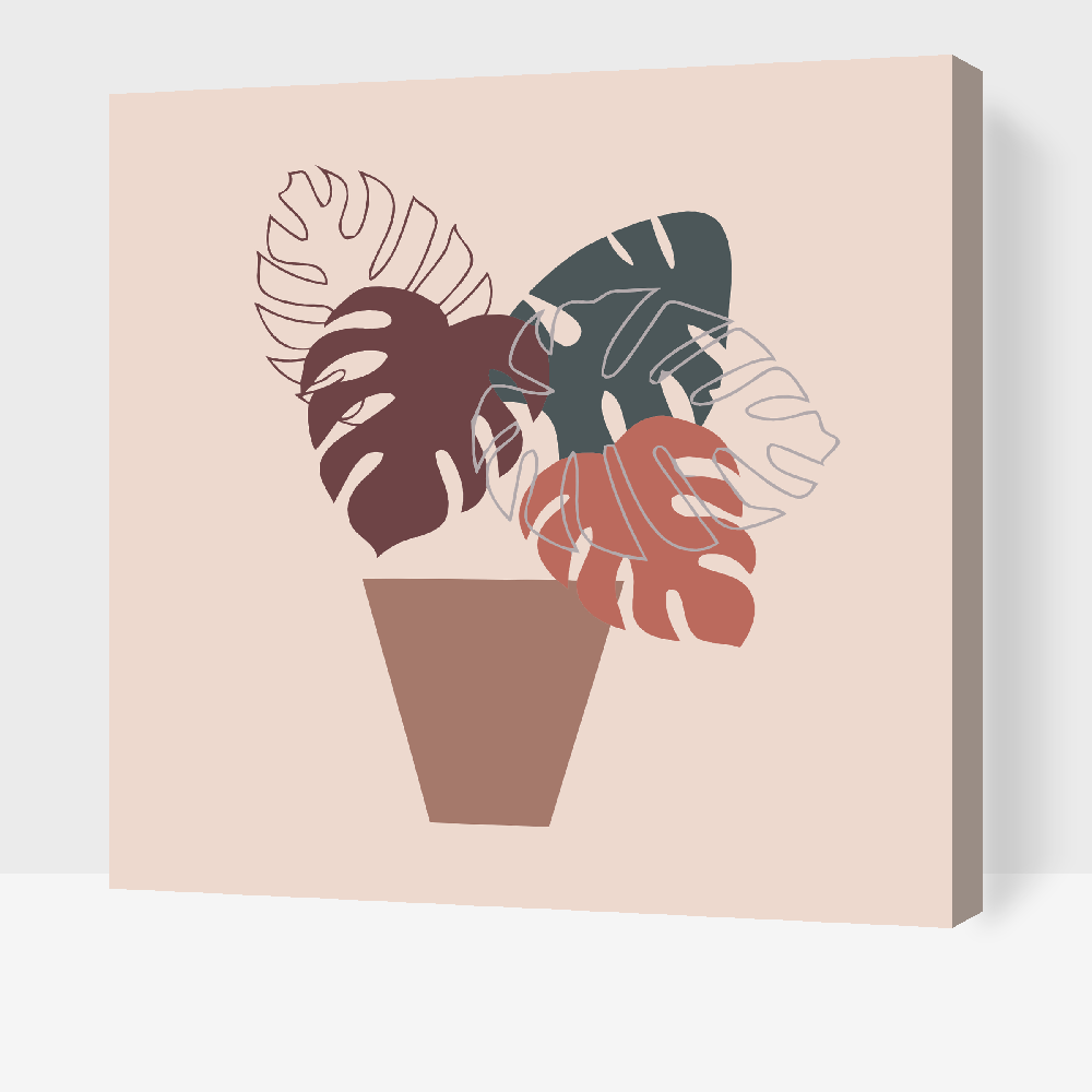 Paint by Numbers - Boho Monstera