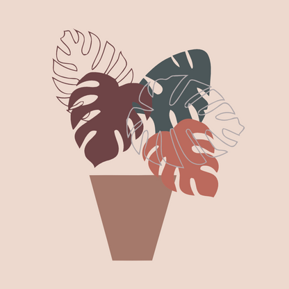 Paint by Numbers - Boho Monstera