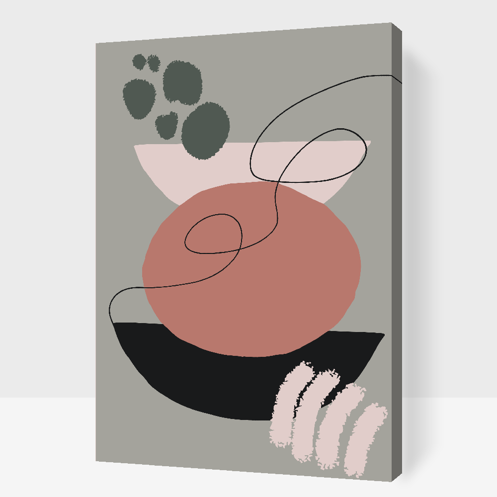 Paint by Numbers - Boho abstrakt maleri