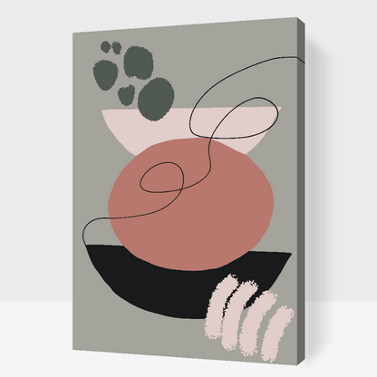 Paint by Numbers - Boho abstrakt maleri