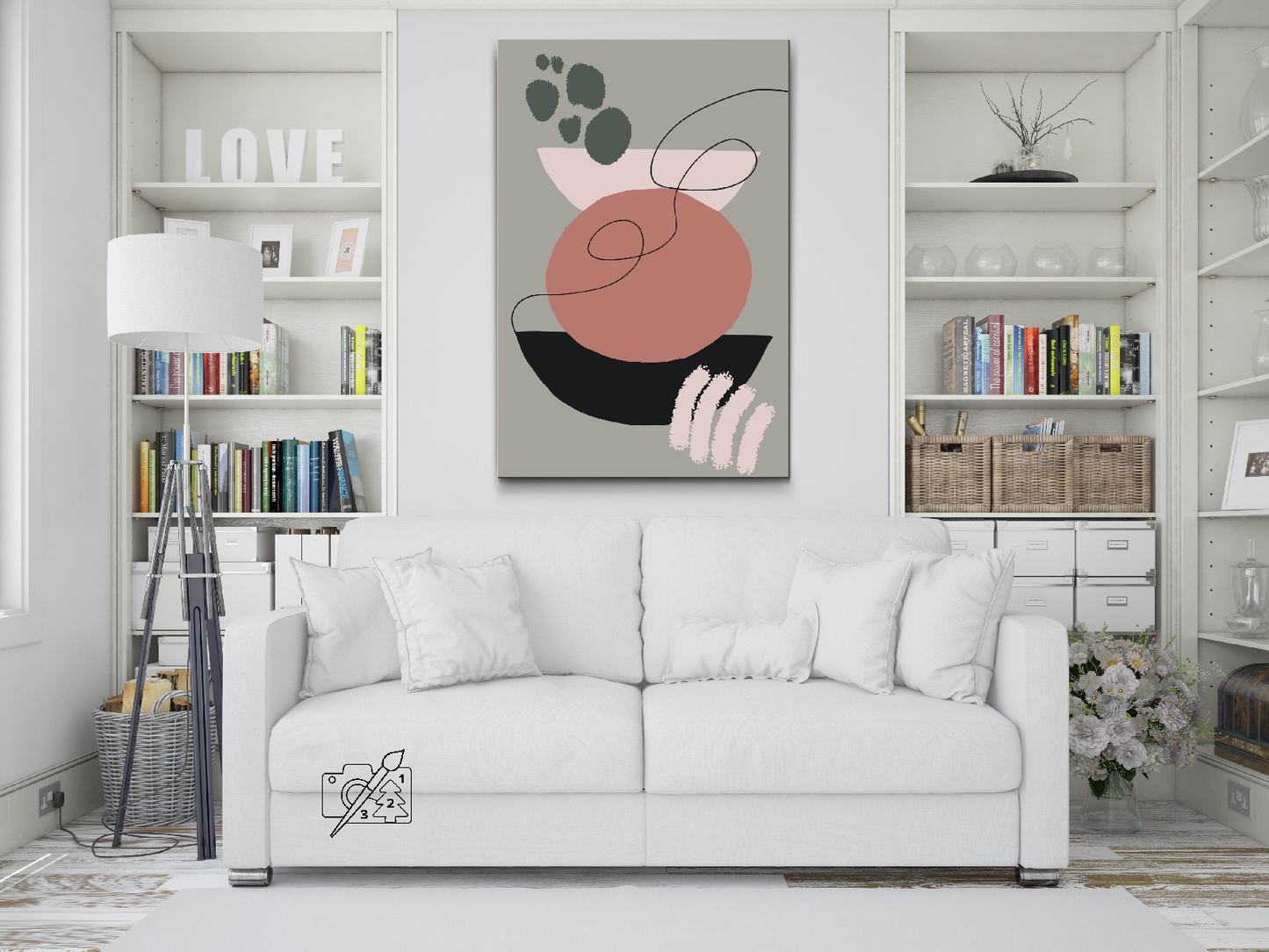 Paint by Numbers - Boho abstrakt maleri