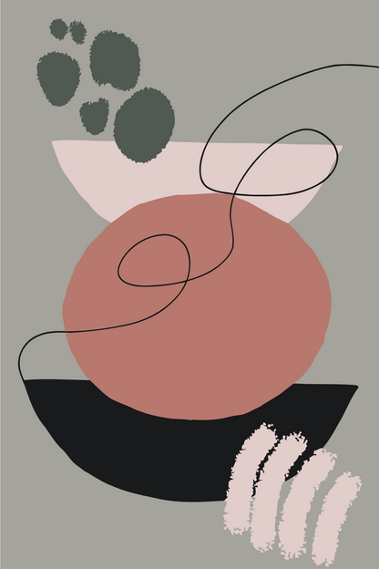 Paint by Numbers - Boho abstrakt maleri