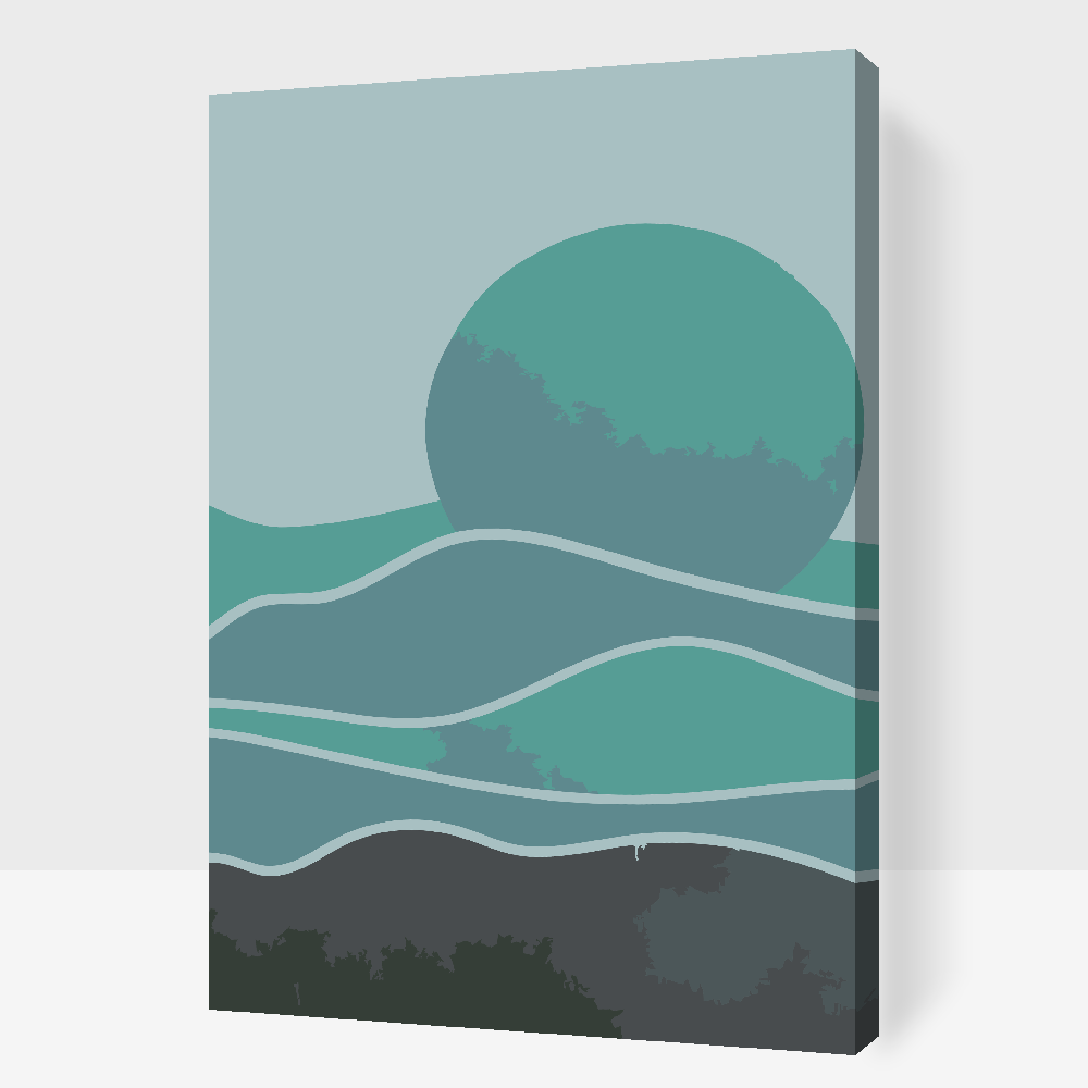 Paint by Numbers - Boho Blue Moon