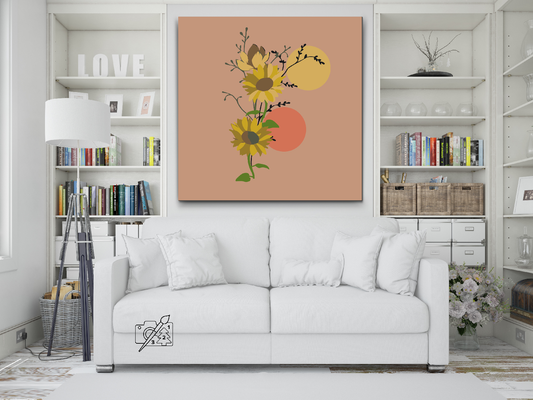 Paint by Numbers - Boho-solsikke