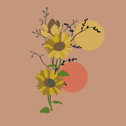Paint by Numbers - Boho-solsikke