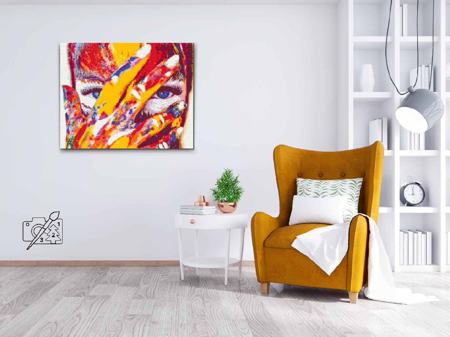 Diamond Painting - Kvinde med blå øjne