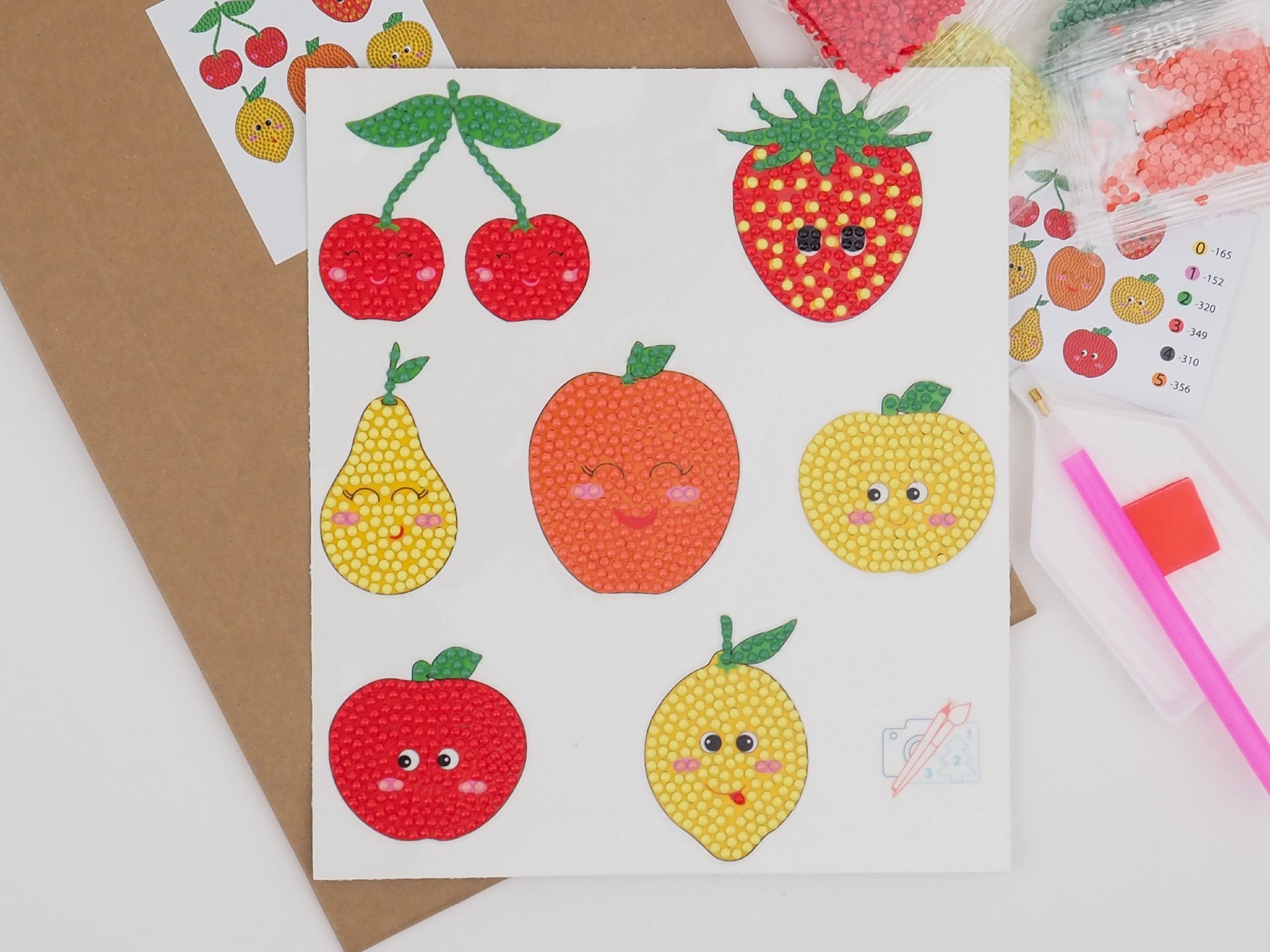 Diamond Painting Sticker - Diamond painting sticker - Søde Frugter
