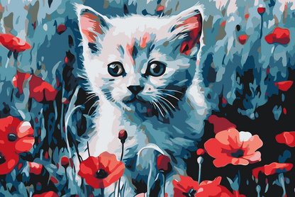 Paint by Numbers - Kotě na louce