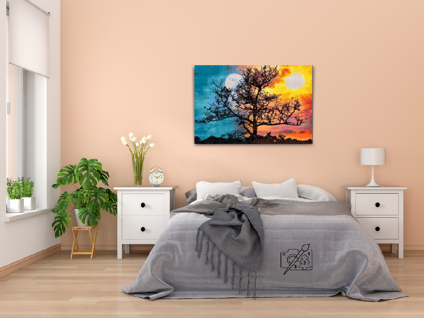 Diamond Painting - Måne og Sol