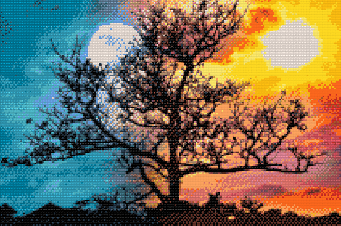 Diamond Painting - Måne og Sol
