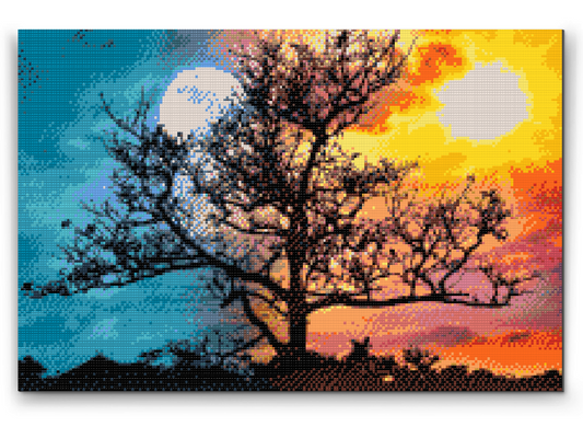 Diamond Painting - Måne og Sol