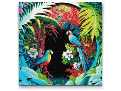Diamond Painting - Papegøjer i Paradis