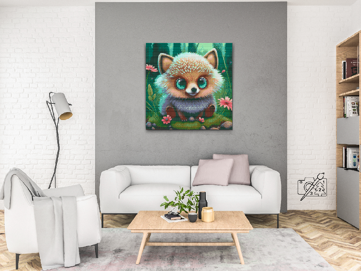 Diamond Painting - Grønøjet pindsvin