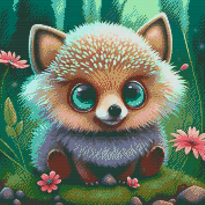 Diamond Painting - Grønøjet pindsvin