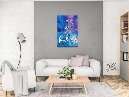 Diamond Painting - Ræv med en kosmisk baggrund