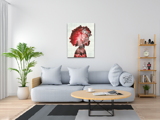 Diamond Painting - Pige, skov, bregner, mand,