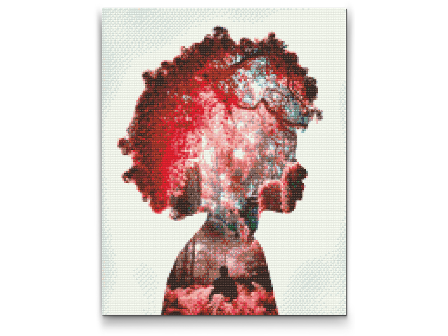 Diamond Painting - Pige, skov, bregner, mand,