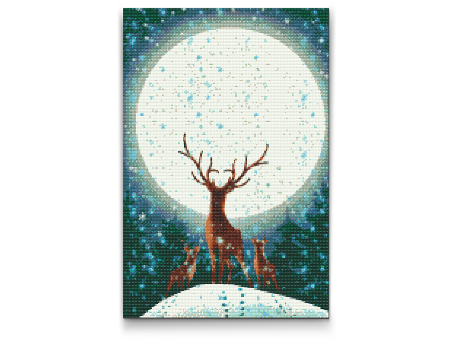 Diamond Painting - Hjorte under fuldmånen