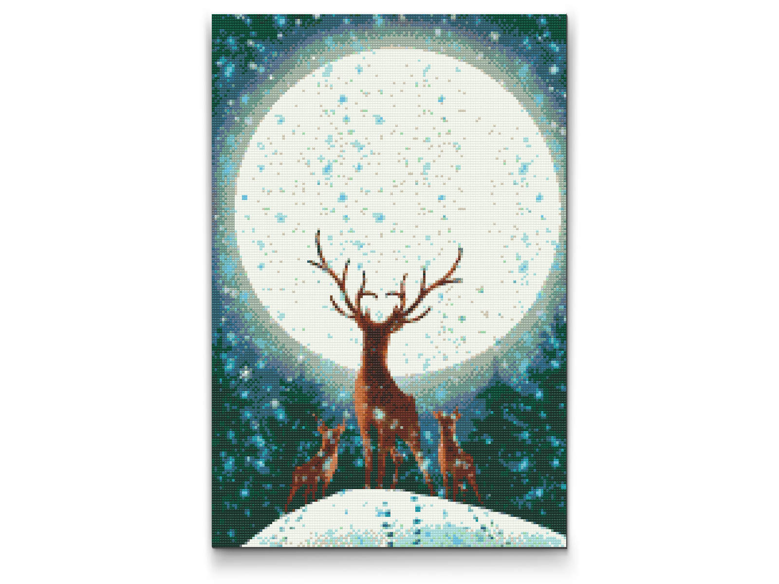 Diamond Painting - Hjorte under fuldmånen