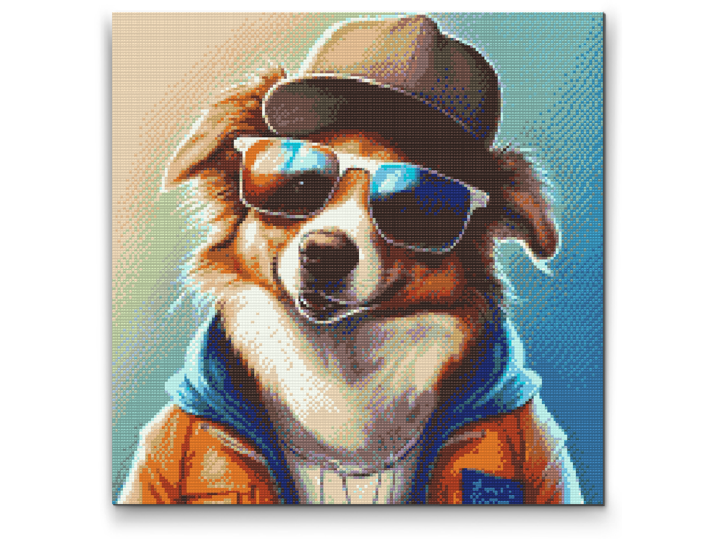 Diamond Painting - Hund med stilfulde briller 3