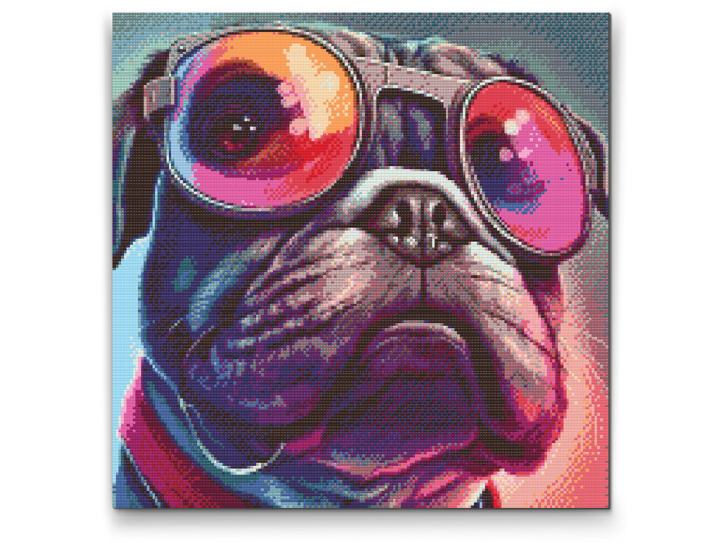 Diamond Painting - Hund med stilfulde briller 2