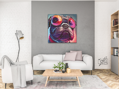 Diamond Painting - Hund med stilfulde briller 2