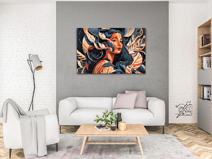 Diamond Painting - Kvinde blandt blade