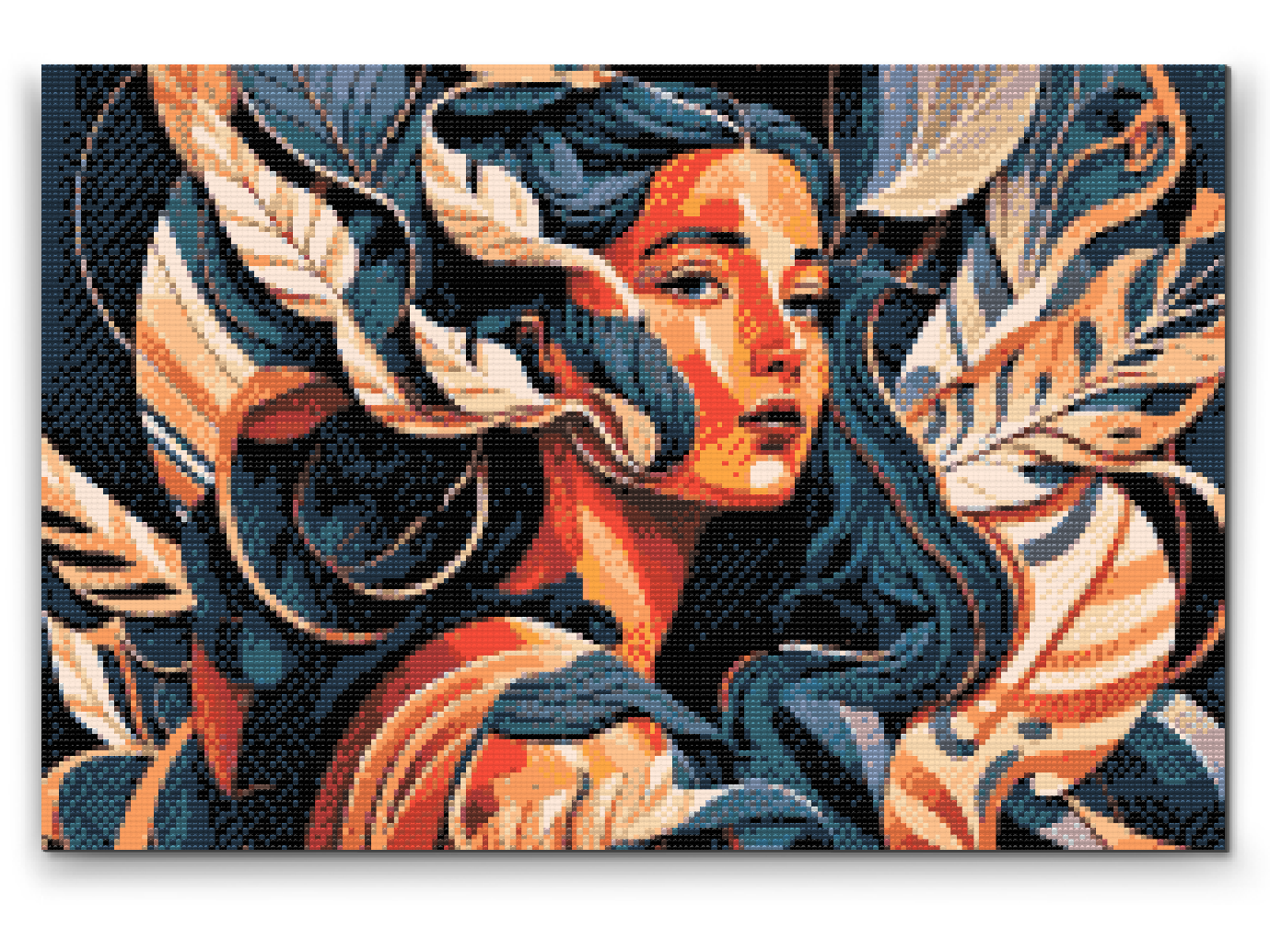 Diamond Painting - Kvinde blandt blade