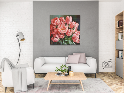 Diamond Painting - En romantisk buket tulipaner
