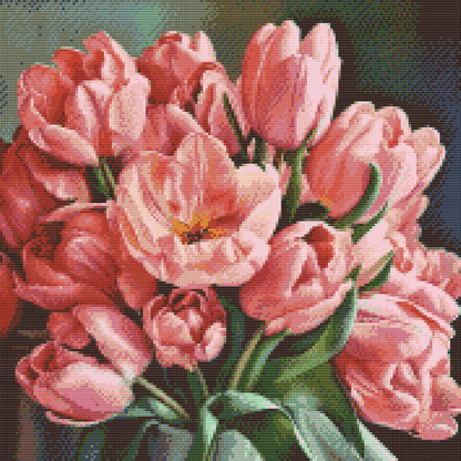 Diamond Painting - En romantisk buket tulipaner