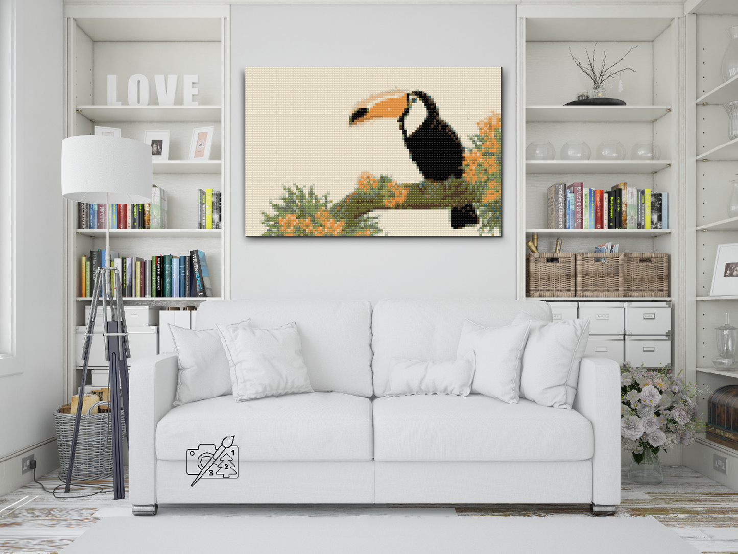 Diamond Painting - Tucan på en trægren
