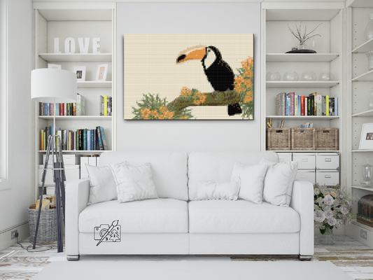Diamond Painting - Tucan på en trægren