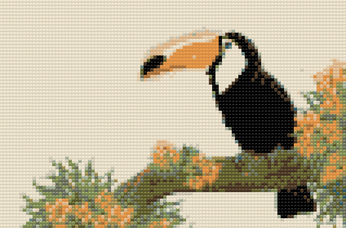 Diamond Painting - Tucan på en trægren